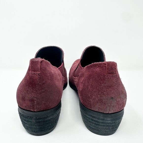 Korks Womens Burgundy Suede Slip-on Loafers Size 7.5M Comfortable Preppy Casual - Picture 5 of 13